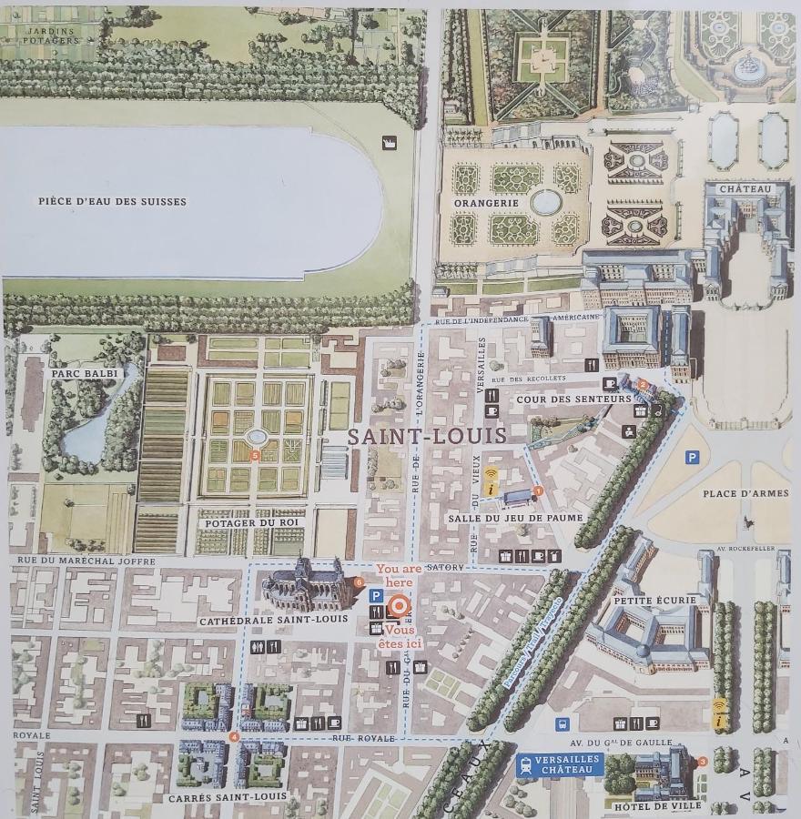 3 Pieces 4****, Au Coeur Du Quartier Historique Leilighet Versailles Eksteriør bilde